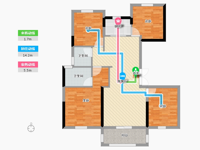 浙江省-温州市-首府壹号-93.60-户型库-动静线