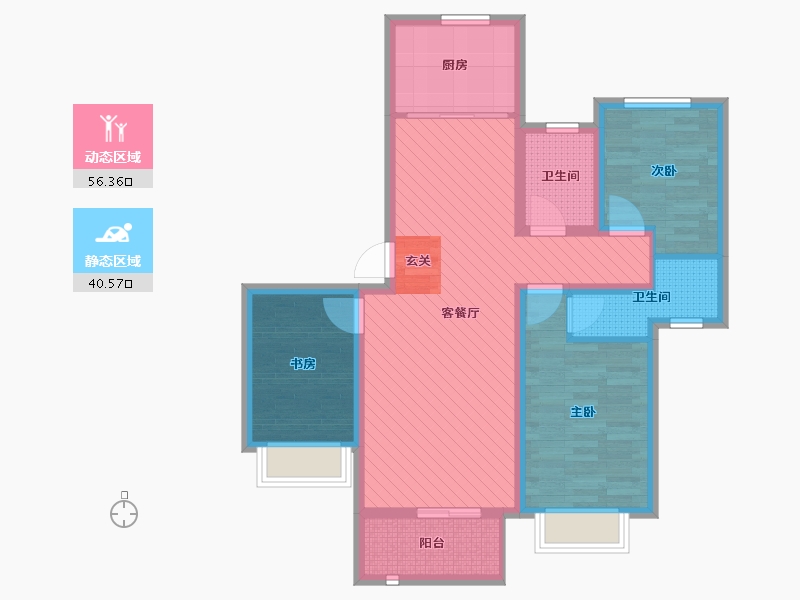 河北省-承德市-山水豪庭-84.33-户型库-动静分区