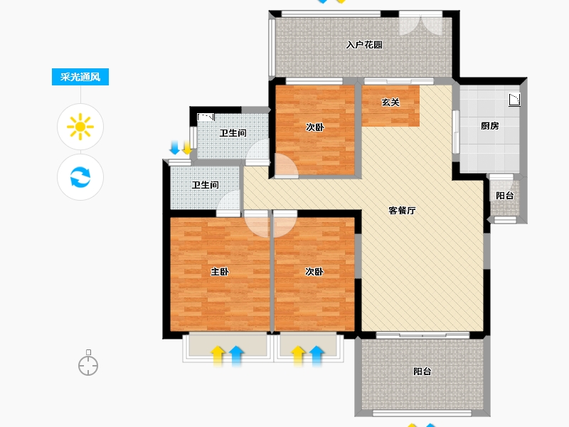 广东省-深圳市-深业紫麟山-115.50-户型库-采光通风