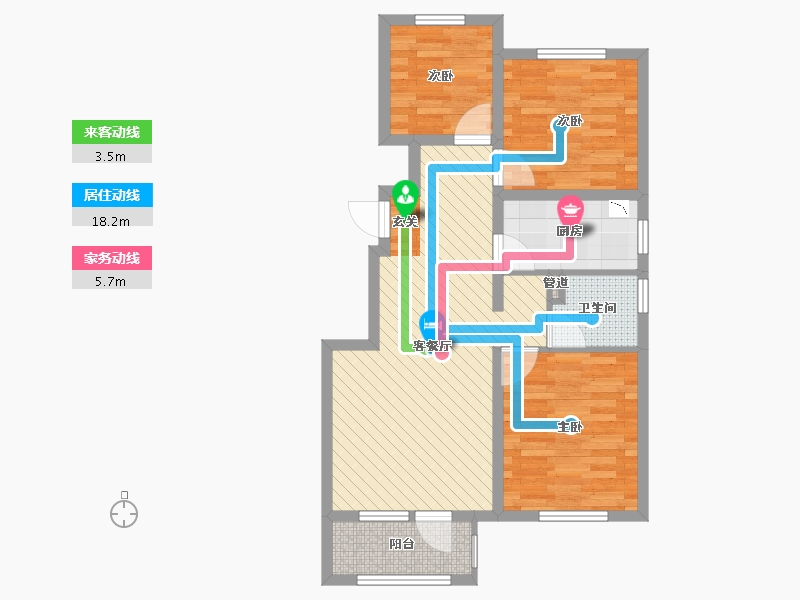 辽宁省-沈阳市-沈阳孔雀城英国宫-一期-67.45-户型库-动静线