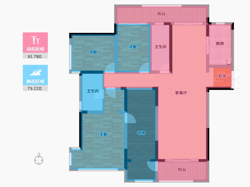 湖南省-长沙市-恩瑞御西湖-151.20-户型库-动静分区