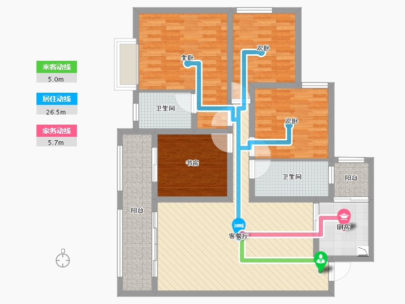 贵州省-毕节市-御景天下-100.86-户型库-动静线