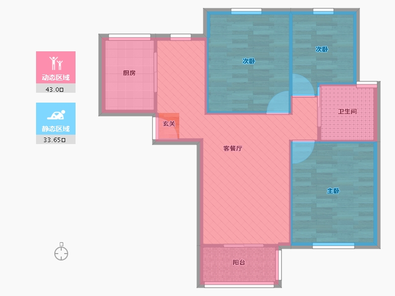 上海-上海市-惠益新苑北苑-68.45-户型库-动静分区