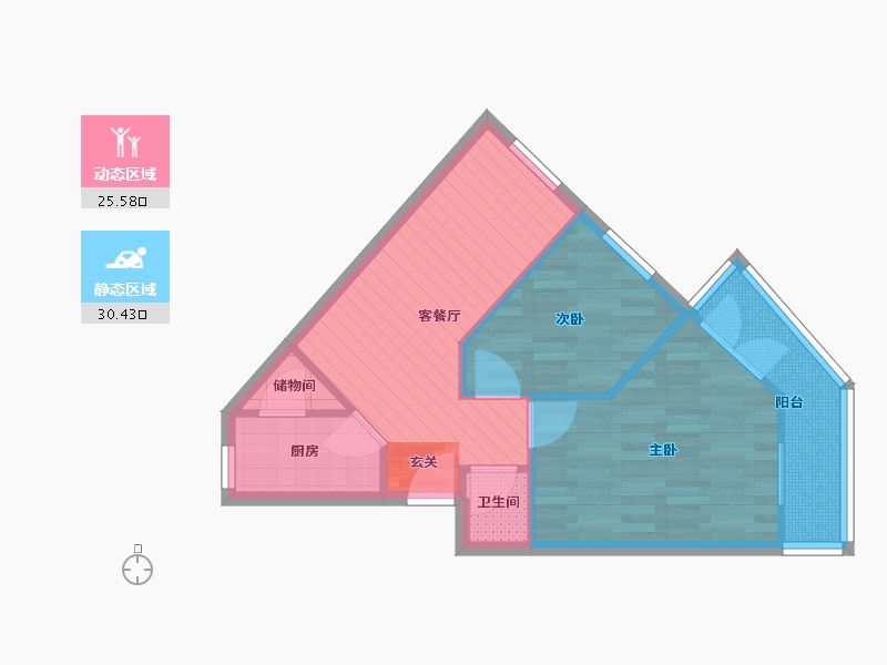 北京-北京市-慧忠里-49.25-户型库-动静分区