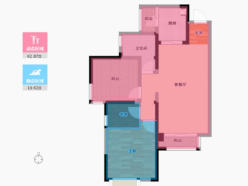 四川省-成都市-华润二十四城紫云府-70.94-户型库-动静分区