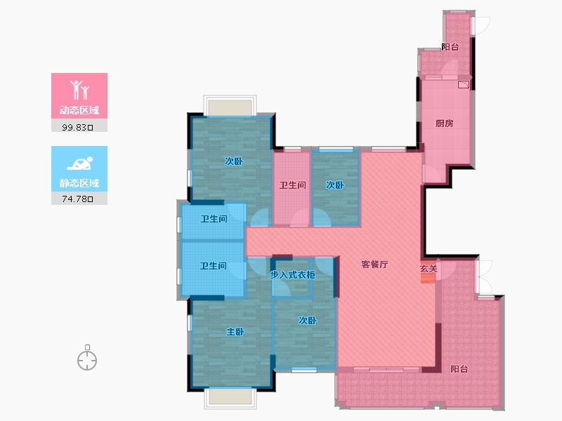 广西壮族自治区-南宁市-翰林华府-156.60-户型库-动静分区