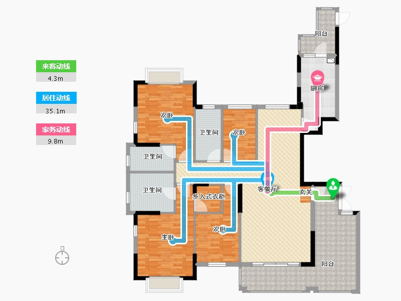 广西壮族自治区-南宁市-翰林华府-156.60-户型库-动静线