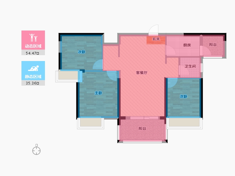 湖北省-荆门市-长龙中央公园-79.16-户型库-动静分区