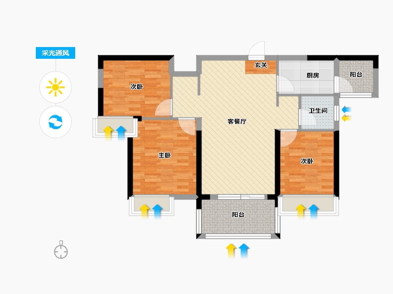 湖北省-荆门市-长龙中央公园-79.16-户型库-采光通风