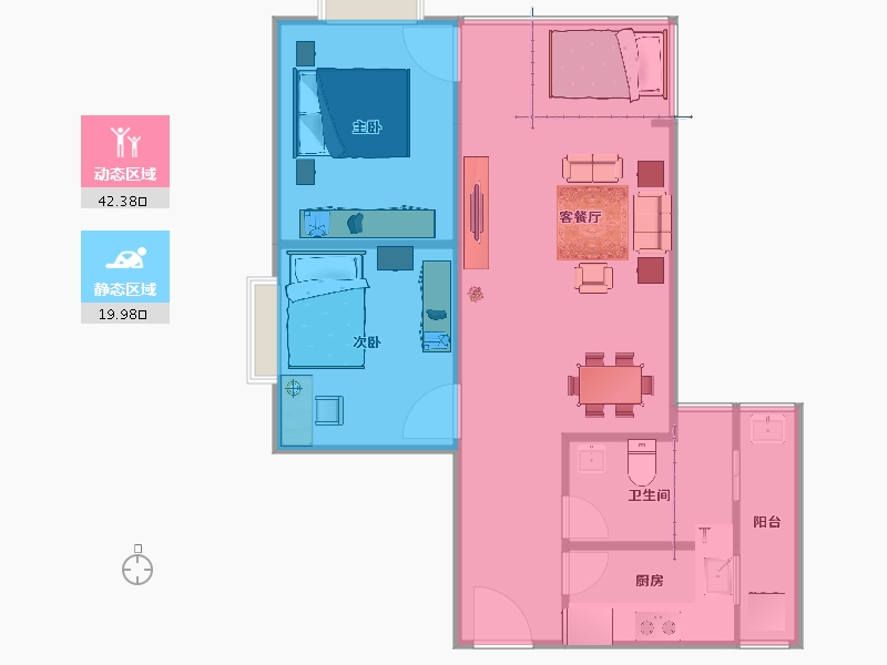 福建省-漳州市-鸿源海景城-56.91-户型库-动静分区