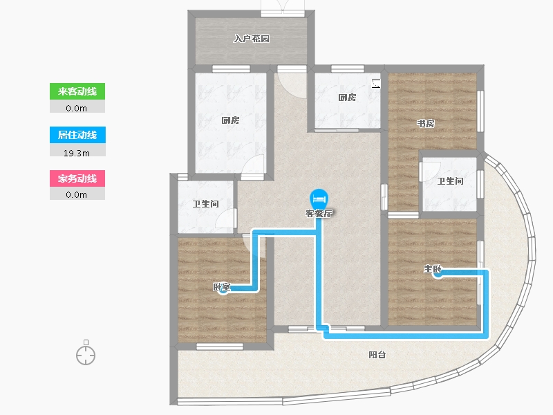 海南省-三亚市-中国铁建・龙沐湾一号-115.62-户型库-动静线