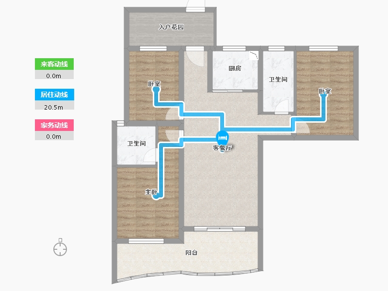 海南省-三亚市-中国铁建・龙沐湾一号-95.00-户型库-动静线