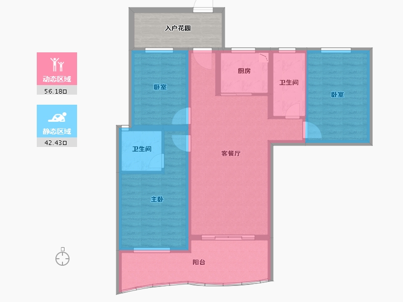 海南省-三亚市-中国铁建・龙沐湾一号-95.00-户型库-动静分区