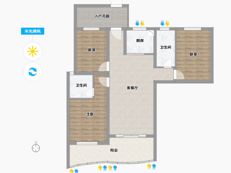 海南省-三亚市-中国铁建・龙沐湾一号-95.00-户型库-采光通风