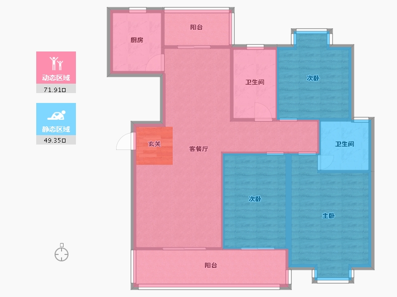 湖北省-随州市-应山府-110.53-户型库-动静分区