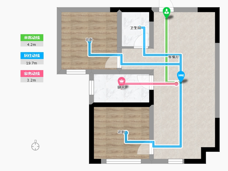 甘肃省-庆阳市-文鼎苑-55.46-户型库-动静线