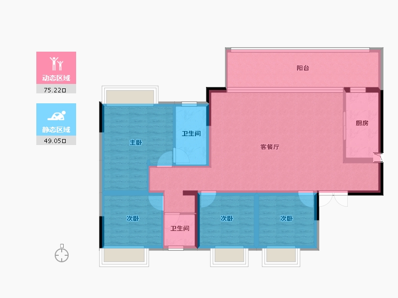 重庆-重庆市-万云府-112.51-户型库-动静分区