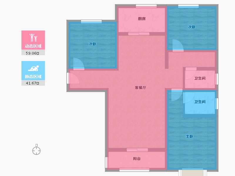 河南省-南阳市-宏杰-88.69-户型库-动静分区