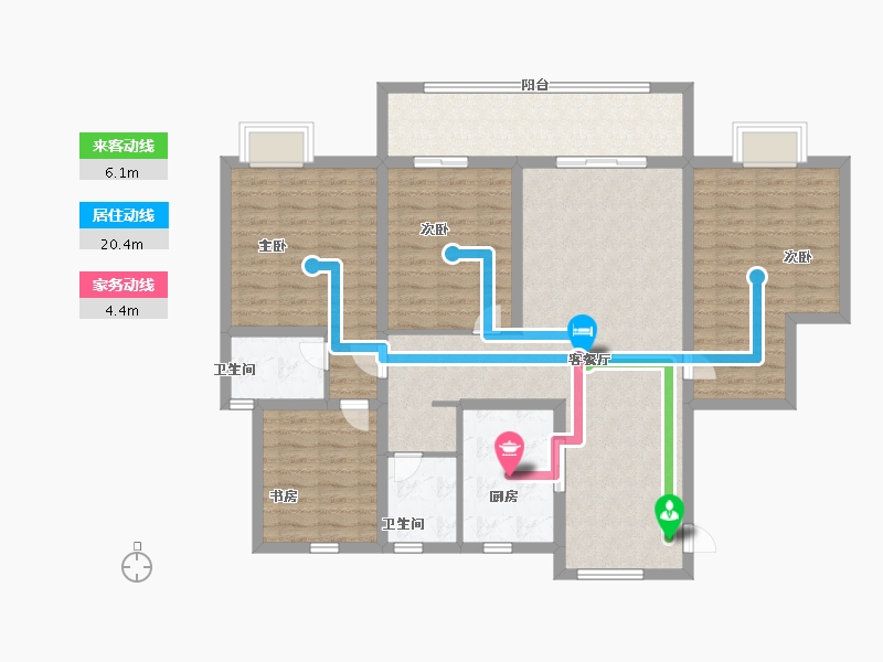 安徽省-阜阳市-和顺名都城-119.18-户型库-动静线