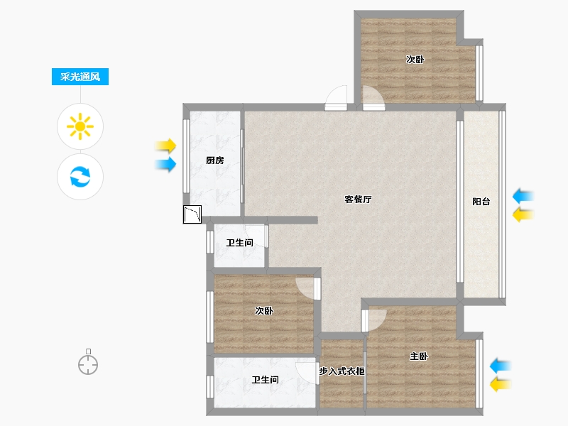 河南省-安阳市-开元府-113.10-户型库-采光通风