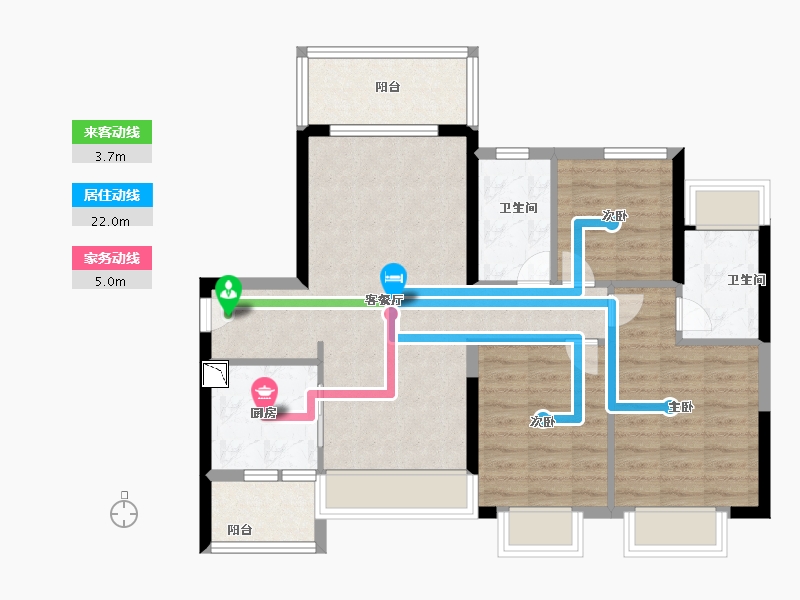 广东省-广州市-越秀保利爱特城-83.00-户型库-动静线