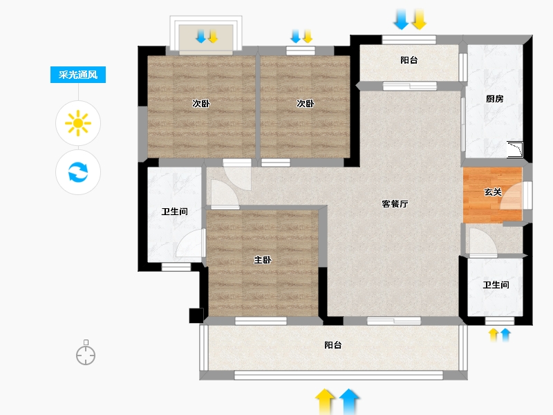 四川省-成都市-和瑞锦府-78.81-户型库-采光通风