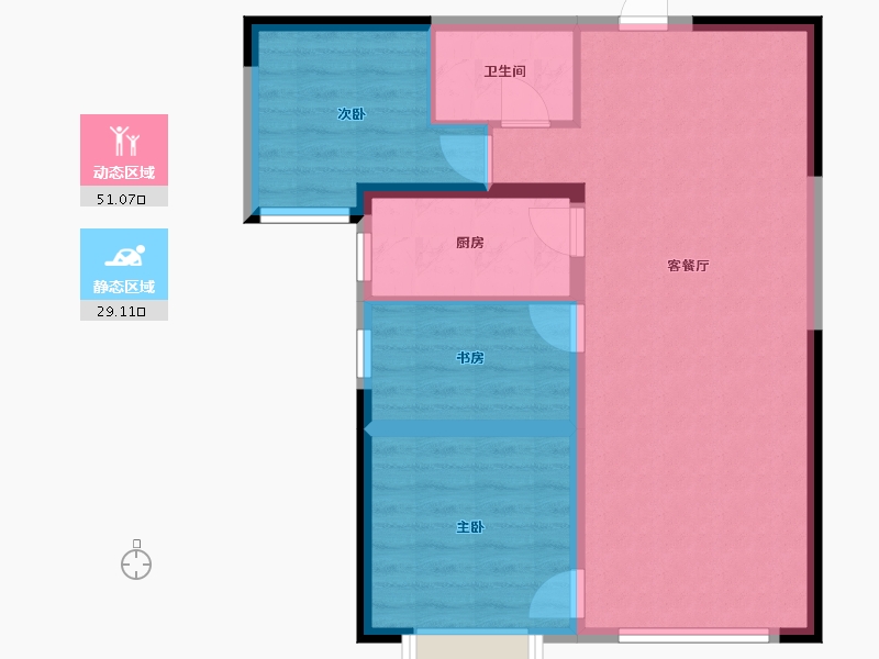 甘肃省-陇南市-金港新城商住楼-72.01-户型库-动静分区