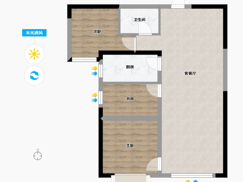 甘肃省-陇南市-金港新城商住楼-72.01-户型库-采光通风