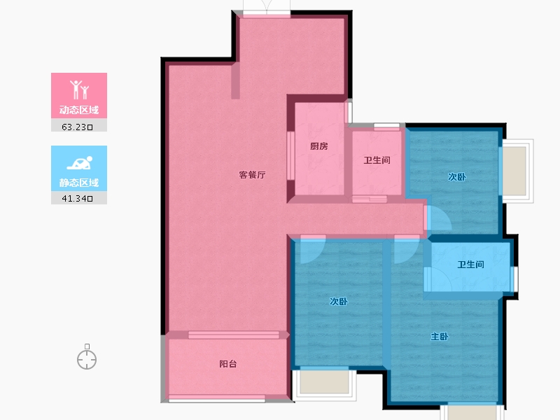 广东省-惠州市-保利山水城-92.41-户型库-动静分区