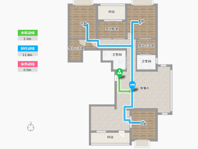 浙江省-宁波市-南苑国际-144.36-户型库-动静线