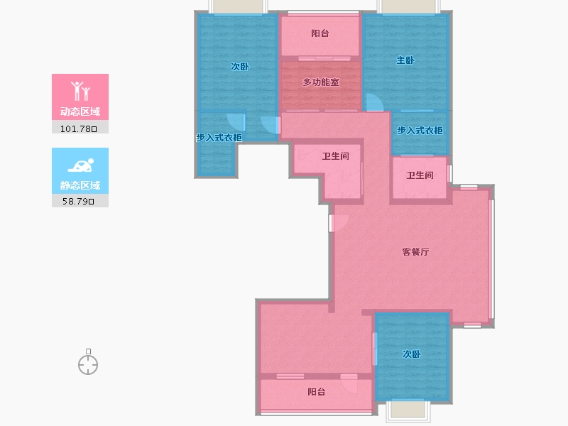 浙江省-宁波市-南苑国际-144.36-户型库-动静分区