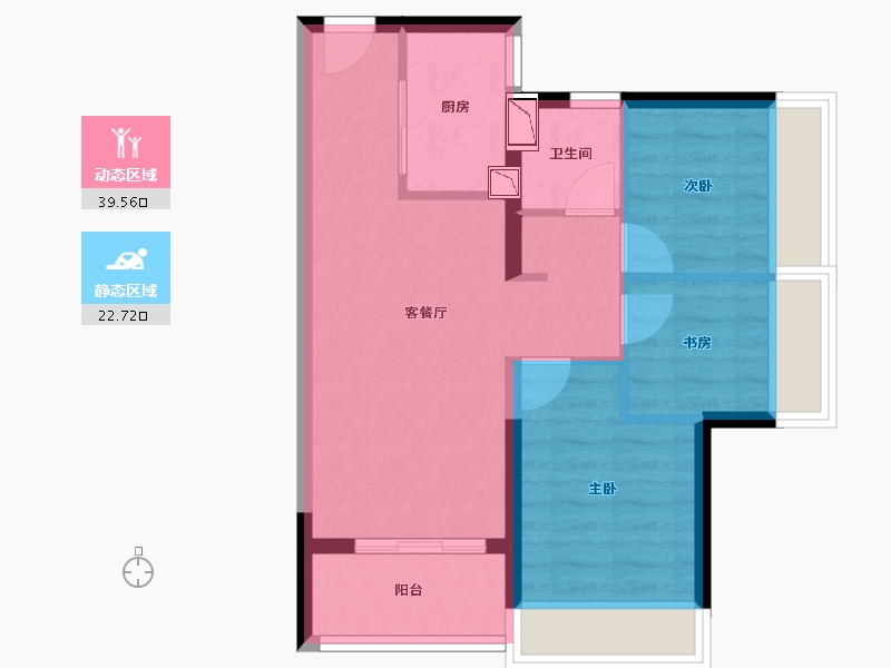 广东省-广州市-万科幸福悦花园-54.91-户型库-动静分区