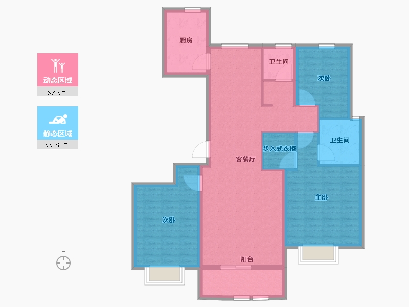 山东省-济宁市-天安芝兰公馆-111.00-户型库-动静分区