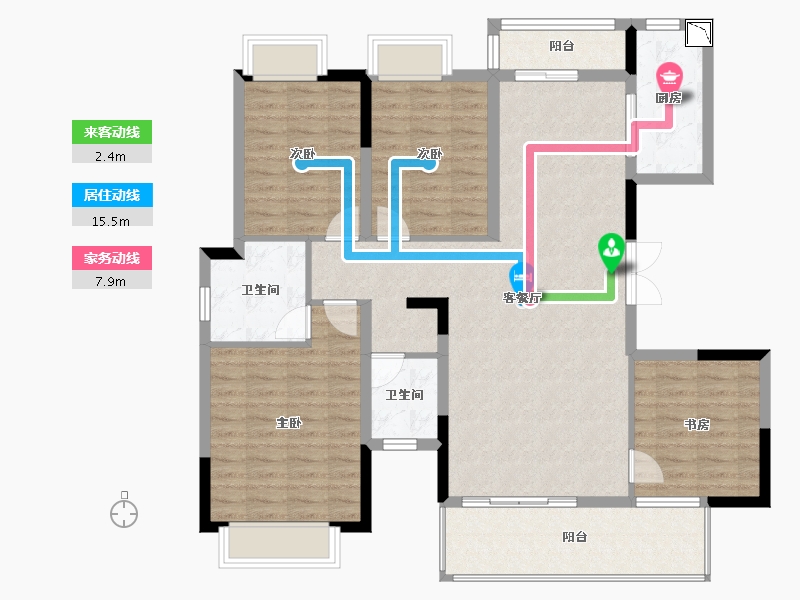 广西壮族自治区-南宁市-大唐世家-117.13-户型库-动静线