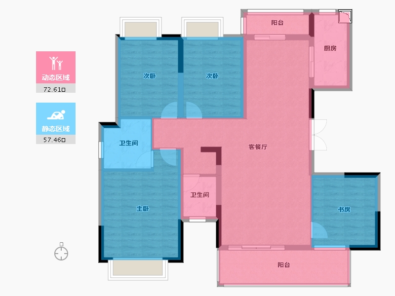 广西壮族自治区-南宁市-大唐世家-117.13-户型库-动静分区