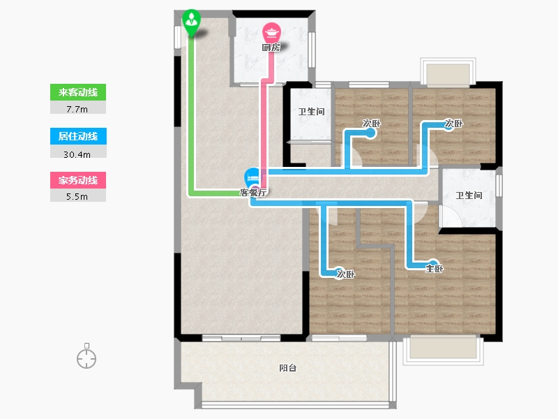 湖南省-邵阳市-碧桂园宝庆府-120.45-户型库-动静线