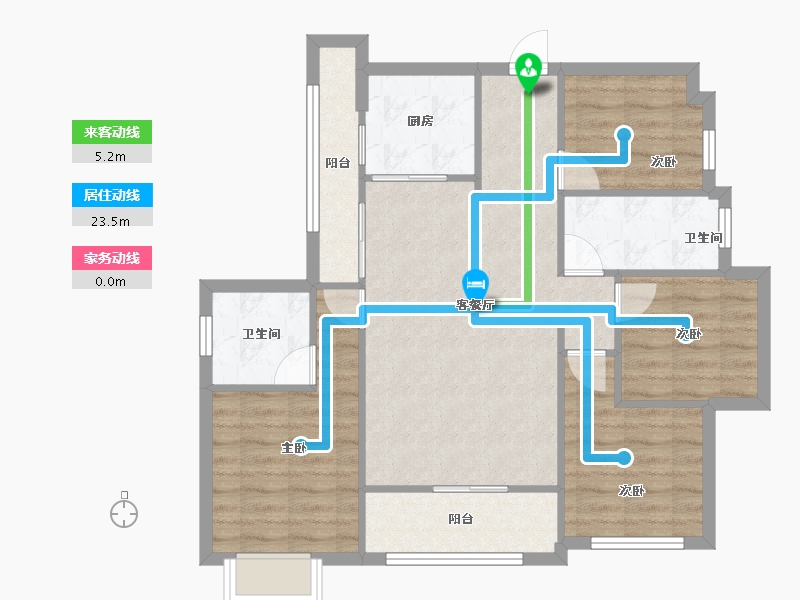 广东省-湛江市-万和城十单元605-84.20-户型库-动静线