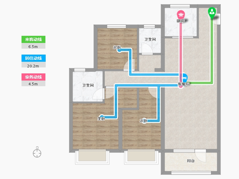 山东省-济南市-万达文旅城-87.22-户型库-动静线