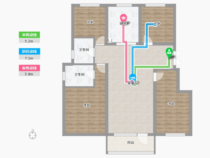 黑龙江省-哈尔滨市-华润置地・����御-108.06-户型库-动静线