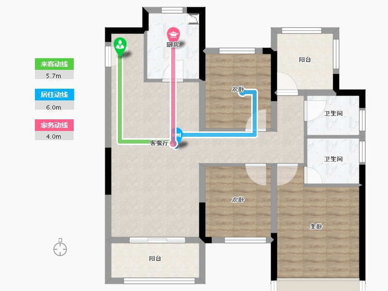 浙江省-嘉兴市-新城中骏·悦隽半岛-89.00-户型库-动静线