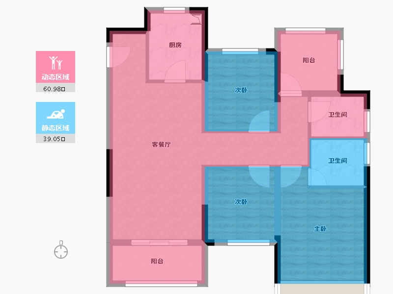 浙江省-嘉兴市-新城中骏·悦隽半岛-89.00-户型库-动静分区