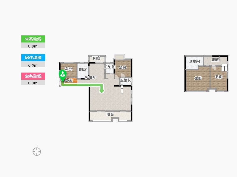 湖南省-长沙市-润和湘江天地-145.77-户型库-动静线