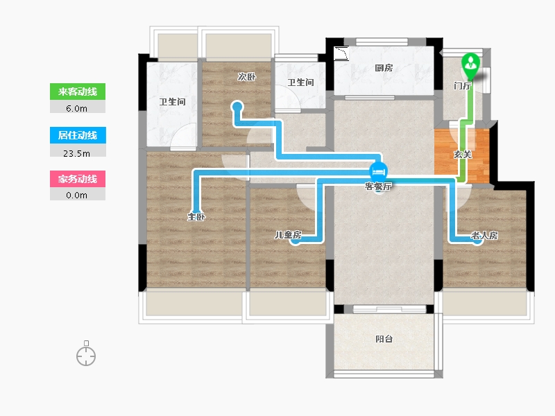 广东省-广州市-幸福悦-78.22-户型库-动静线