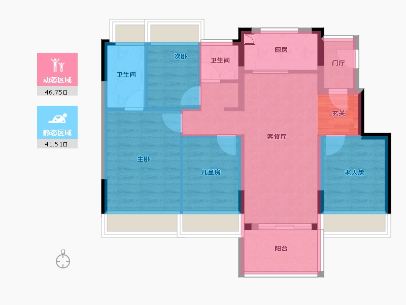 广东省-广州市-幸福悦-78.22-户型库-动静分区