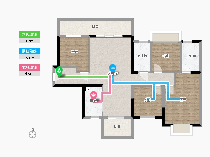 广西壮族自治区-南宁市-盛邦珑悦-92.04-户型库-动静线