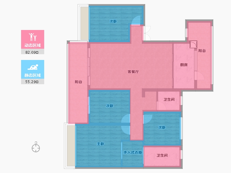 四川省-成都市-棠府-122.43-户型库-动静分区