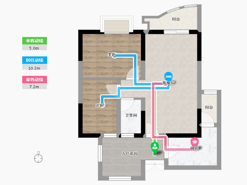 四川省-成都市-万达锦华城-59.28-户型库-动静线