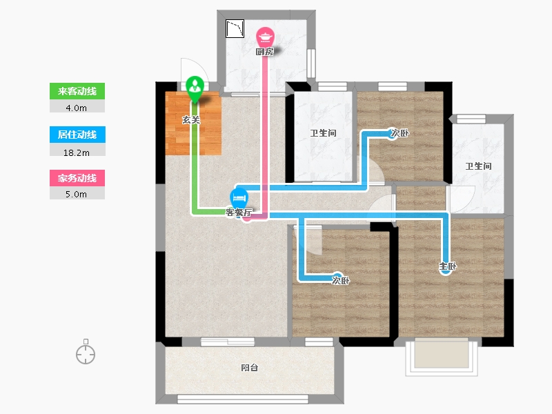 湖北省-武汉市-美好长江首玺・汉玺-71.12-户型库-动静线