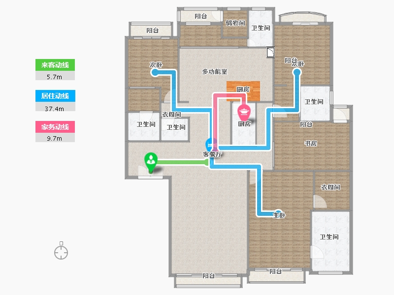 北京-北京市-星河湾朗园-375.33-户型库-动静线