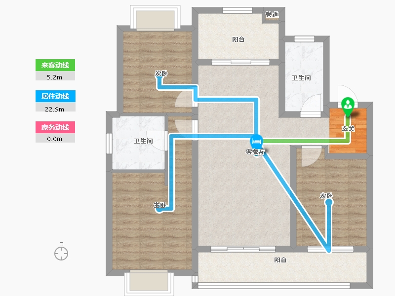 江苏省-南京市-鱼嘴润府-96.00-户型库-动静线